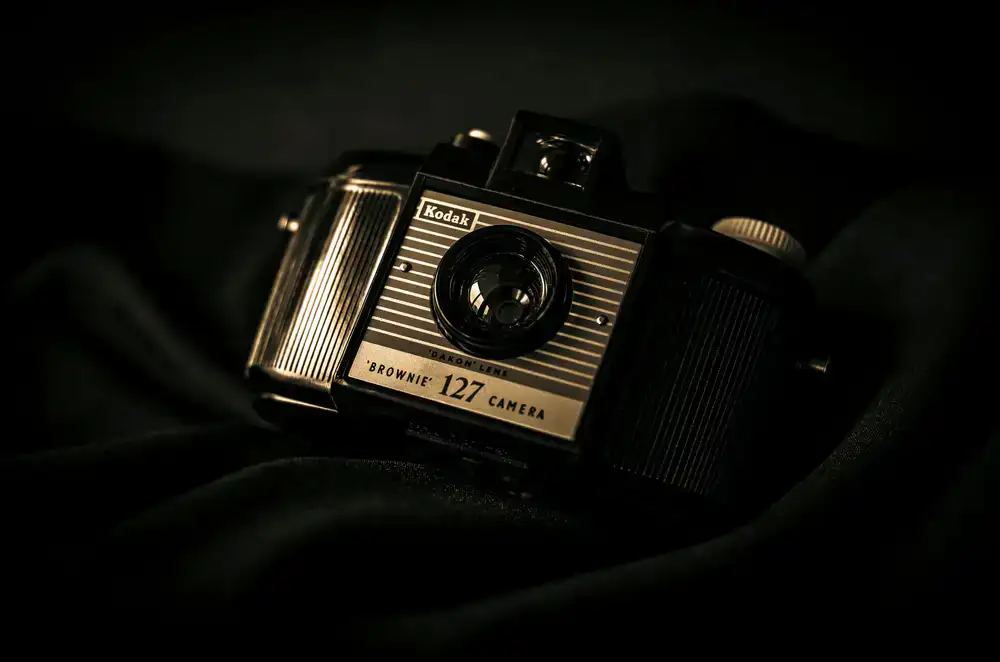 Restored vintage mechanical film camera